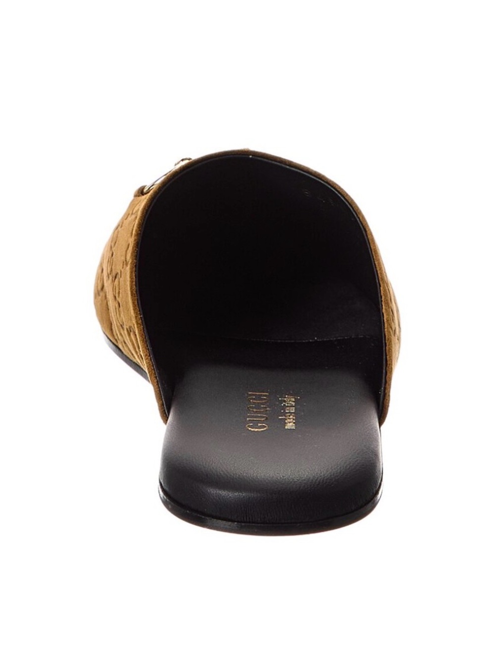 GUCCI HORSEBIT SUEDE MONOGRAM MULES BROWN 40.5 10.5 - Picture 3 of 12
